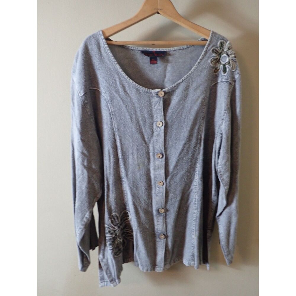 Sacred Threads 2 Piece Skirt Top M/L Gray Mix Med… - image 2